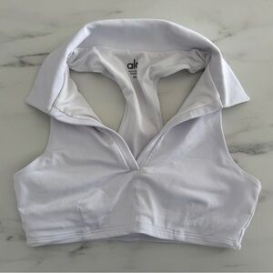 ALO Yoga Charmed Collar Bra Tank Top Size XS White